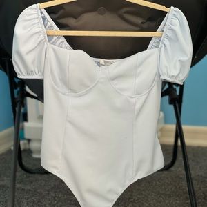 Puffy sleeve body suit